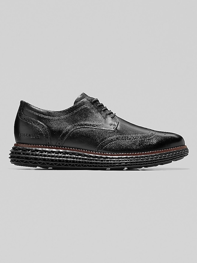 Cole Haan Men's OriginalGrand 2.0 Leather Wingtip Oxfords , Black
