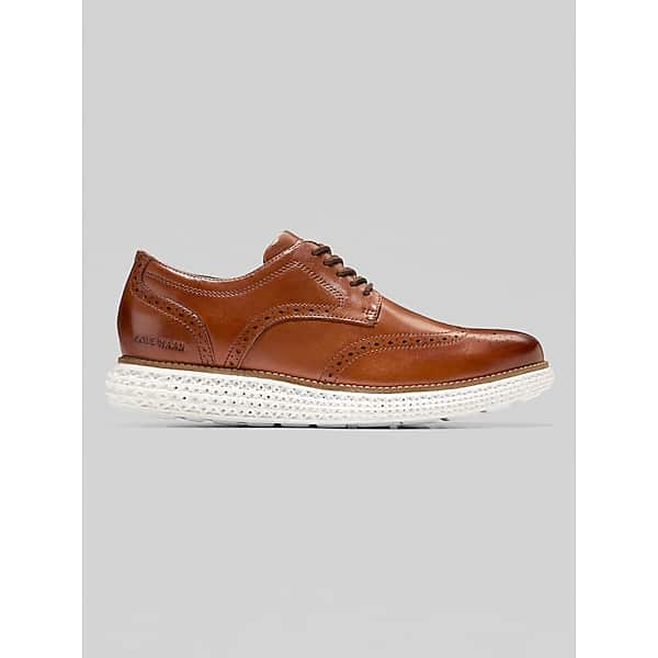Cole Haan Men's OriginalGrand 2.0 Leather Wingtip Oxfords Brit Tan / Optic White - Size: 11 D-Width TMW42Z610405