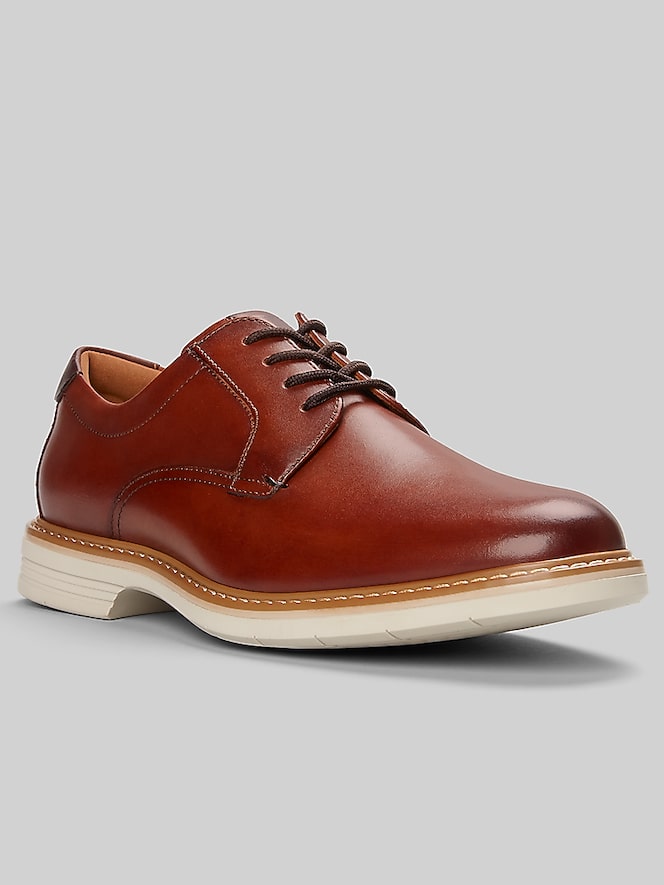 Florsheim Newtown Plain Toe Oxfords, Cognac - Image 2 of 6
