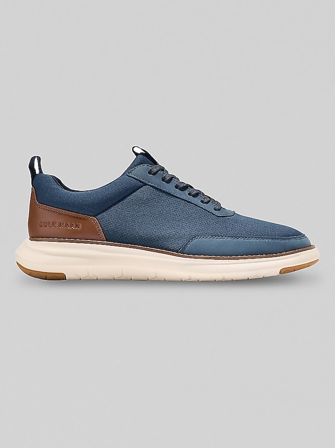 Cole Haan Men's Grand Remix Lace-Up Sneakers , Navy/Brit Tan / Blue