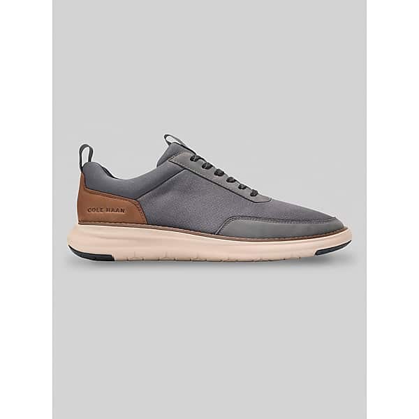 Cole Haan Men's Grand Remix Lace-Up Sneakers Magnet/British Tan/Oat - Size: 11 D-Width TMW42Z910404