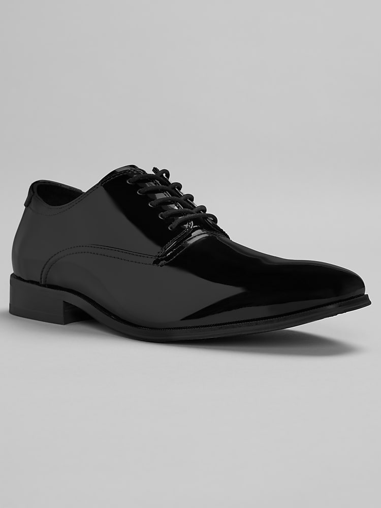 Joseph Abboud Formal Plain Toe Patent Finish Oxfords, Black | Formal Shoes  | Men's Wearhouse