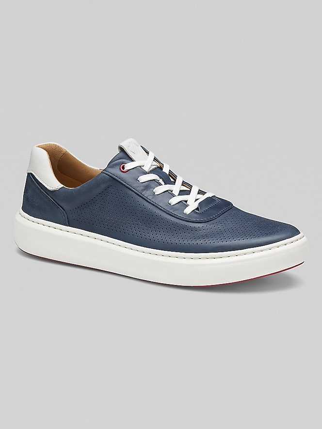 Johnston &Amp; Murphy Anders U-Throat Leather Lace-Up Sneakers