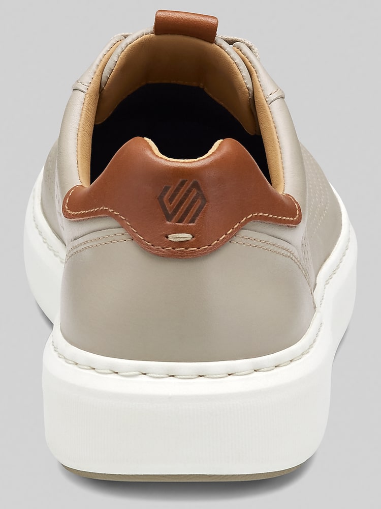 美品【MBT】 HARPER W (38) コンフォートシューズ ベージュ Johnston & Murphy Anders U-Throat Leather Lace-Up Sneakers, Beige