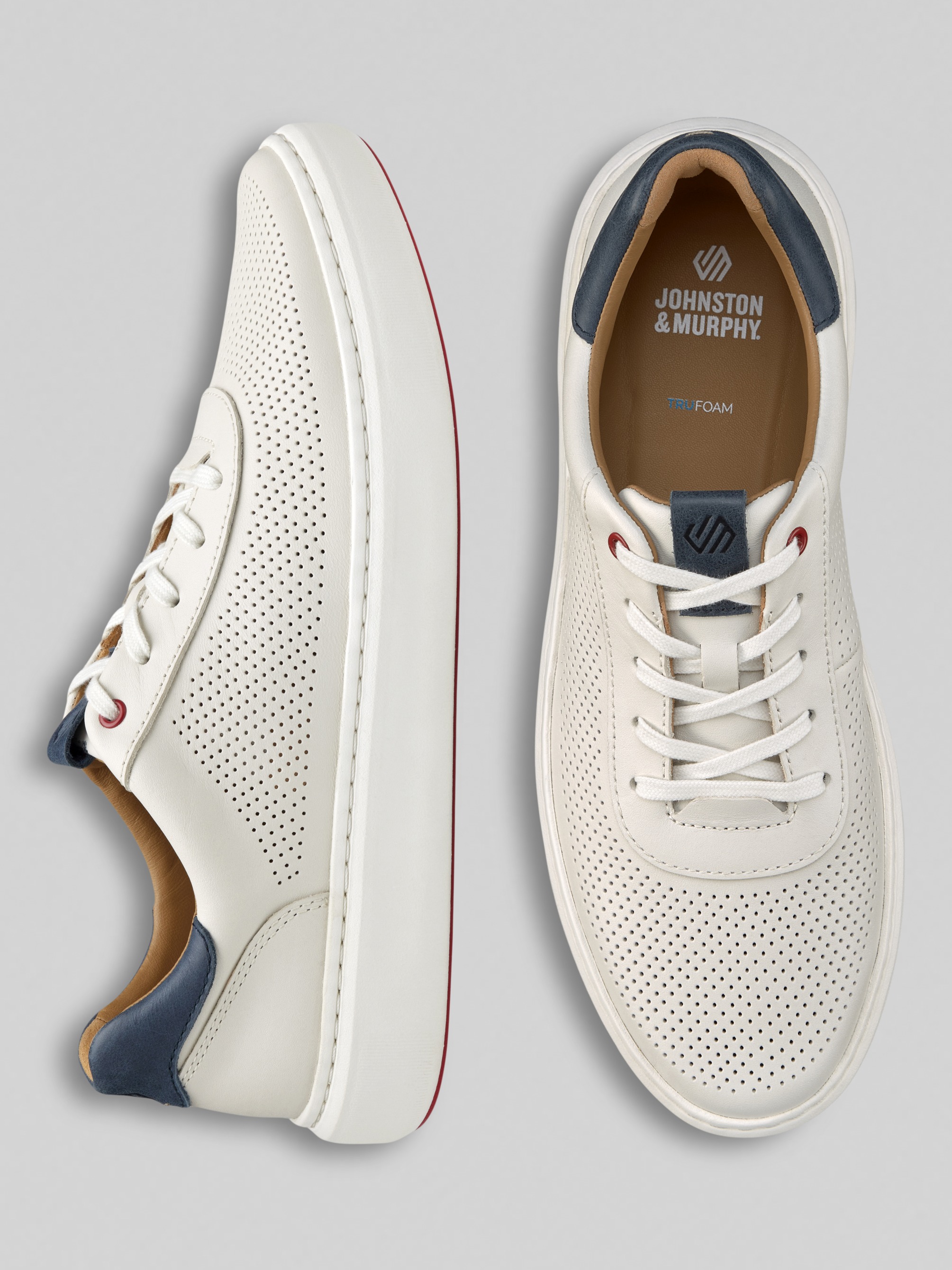 Anders U-Throat Leather Lace-Up Sneakers