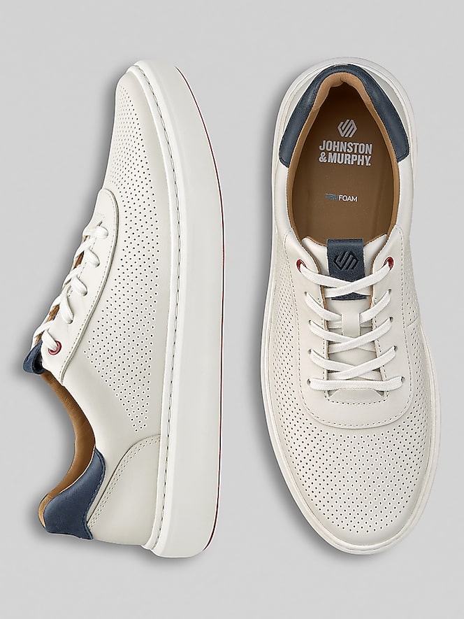 Johnston &Amp; Murphy Anders U-Throat Leather Lace-Up Sneakers