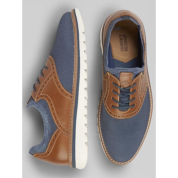 Johnston & Murphy Men's Murphy Braydon Knit Saddle Oxfords Navy - Size: 10 D-Width