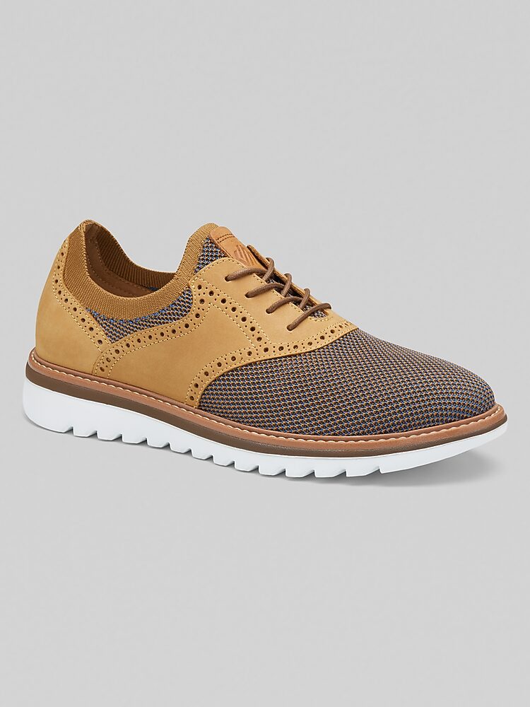 Johnston & Murphy Braydon Knit Saddle Oxfords, Tan - Size: 8  display picture 1