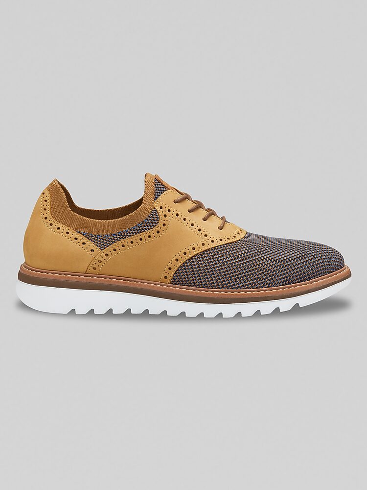 Johnston & Murphy Braydon Knit Saddle Oxfords, Tan - Size: 8  display picture 1