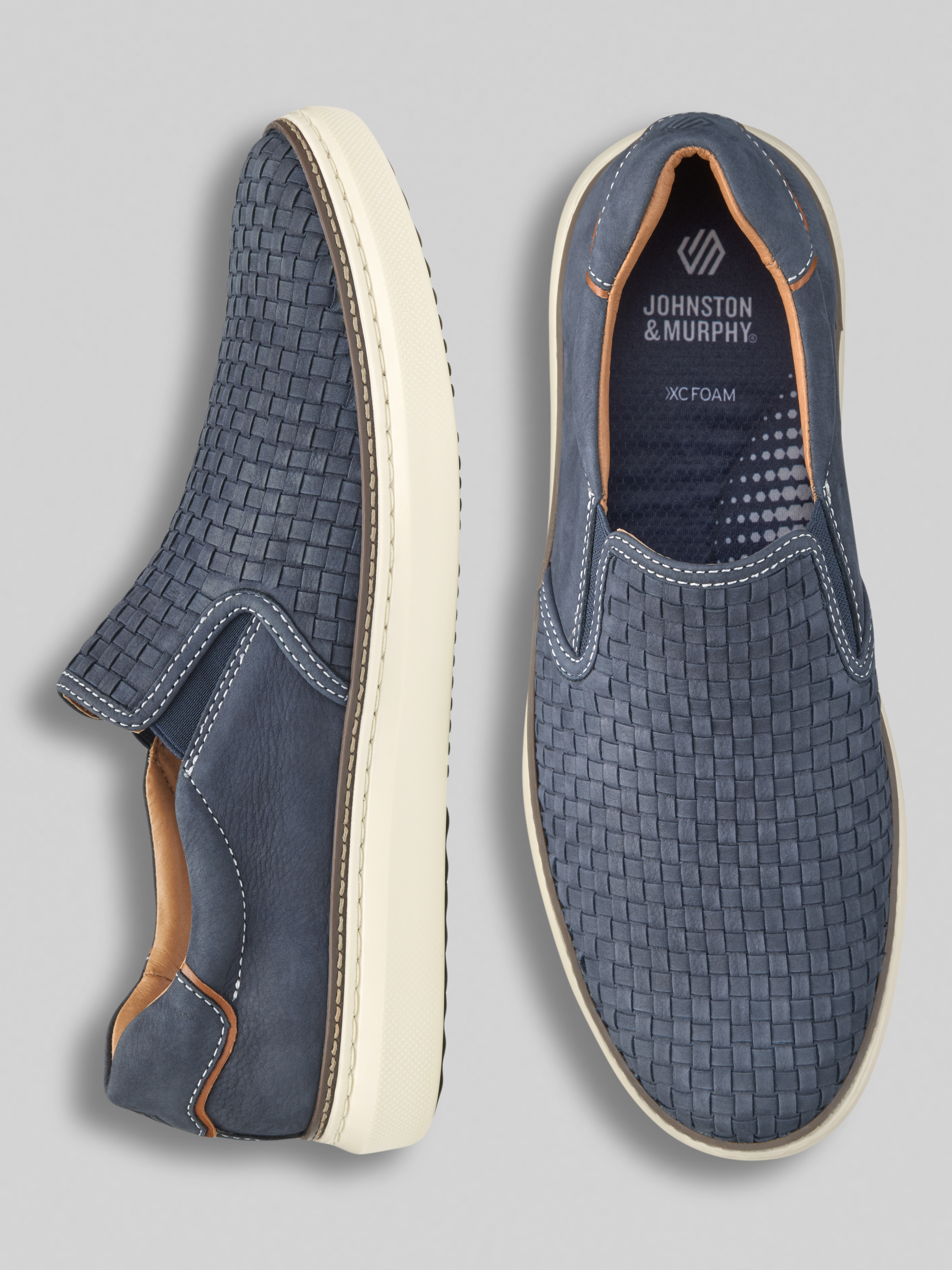 McGuffey Woven Nubuck Leather Slip-Ons