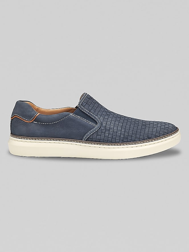 Johnston &Amp; Murphy McGuffey Woven Nubuck Leather Slip-Ons