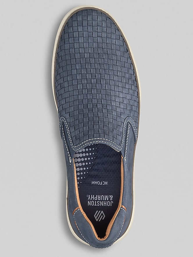 Johnston &Amp; Murphy McGuffey Woven Nubuck Leather Slip-Ons