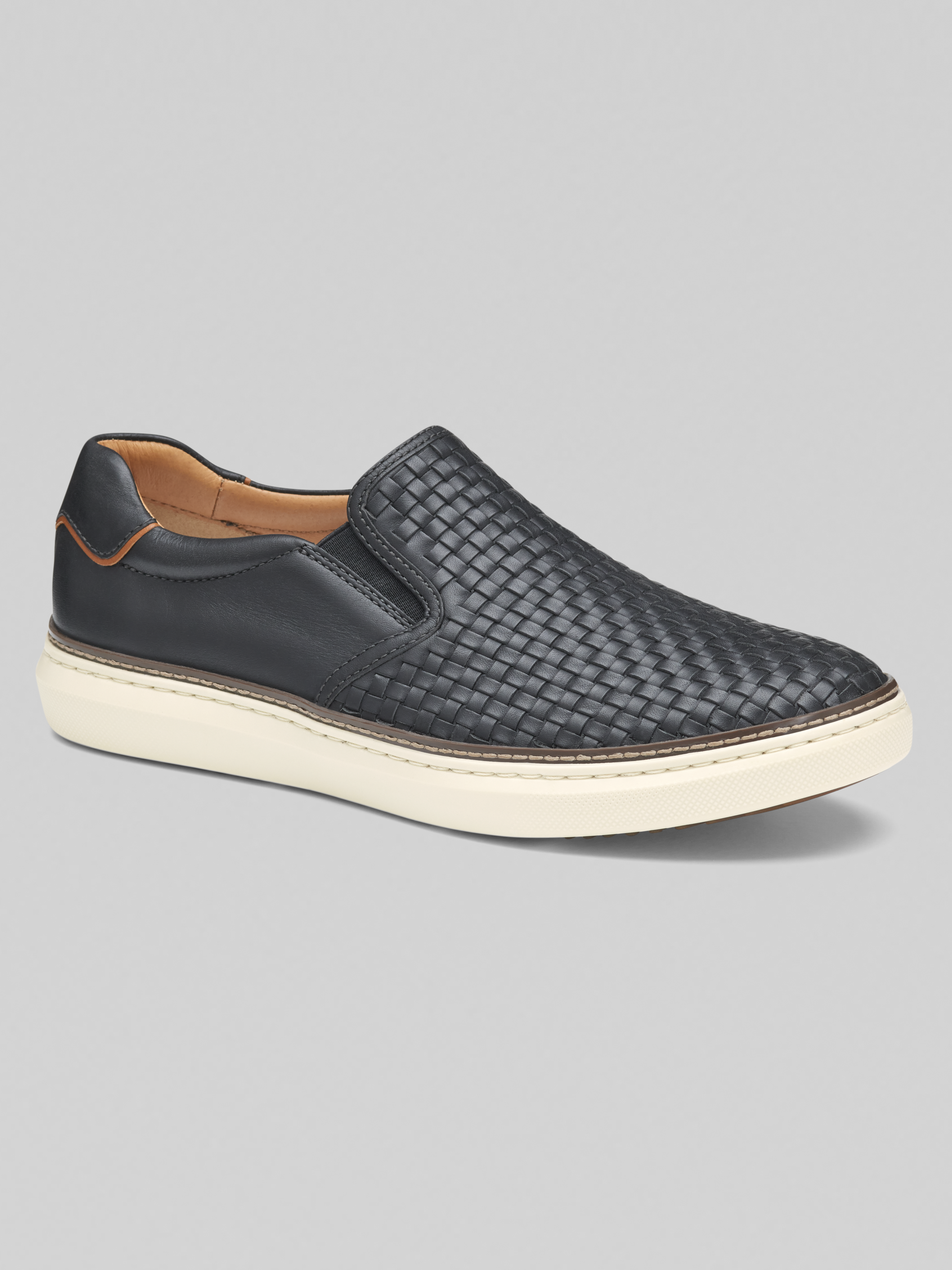 McGuffey Woven Nubuck Leather Slip-Ons