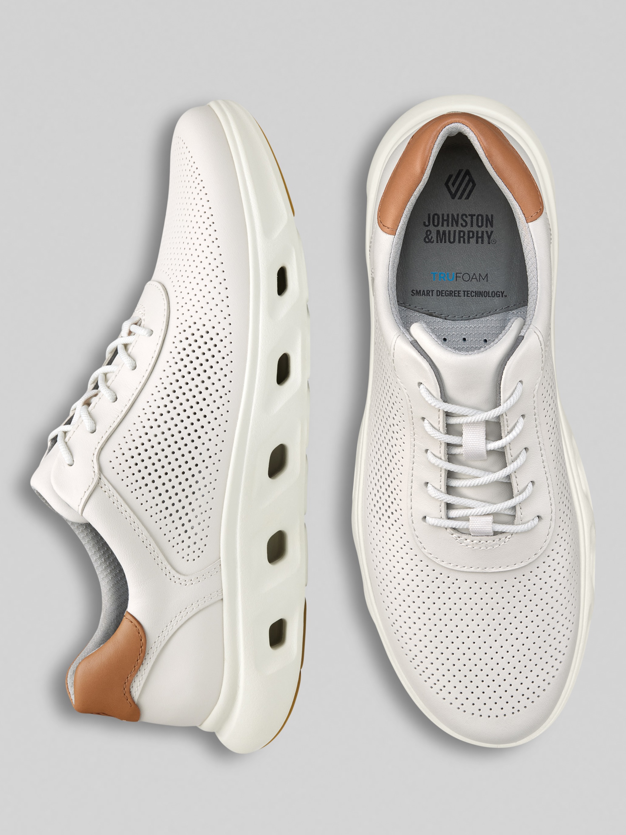 Reactivate U-Throat Full Grain Leather Lace-Up Sneakers