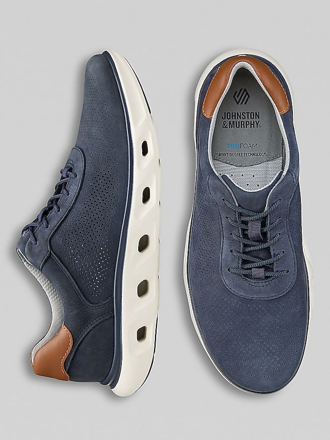 Johnston &Amp; Murphy Reactivate U-Throat Nubuck Leather Lace-Up Sneakers