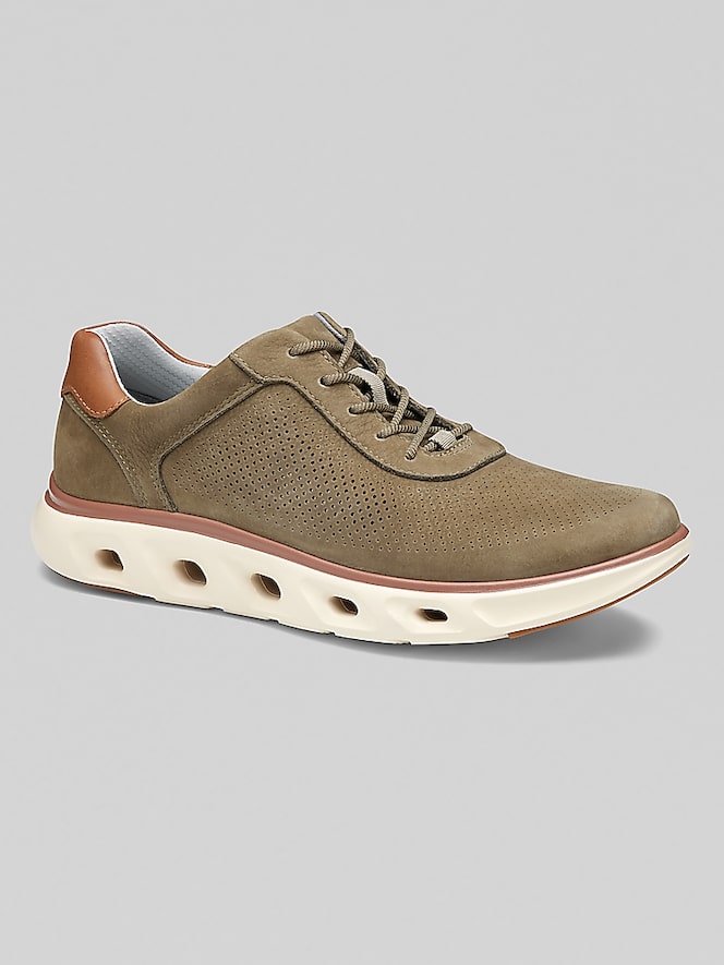 Johnston &Amp; Murphy Reactivate U-Throat Nubuck Leather Lace-Up Sneakers