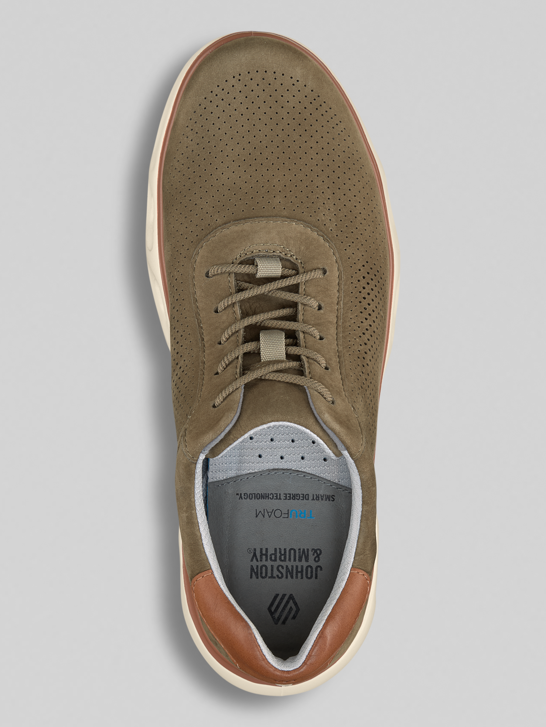 Reactivate U-Throat Nubuck Leather Lace-Up Sneakers