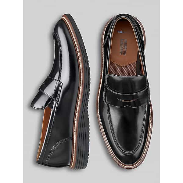 Johnston & Murphy Men's Upton Leather Penny Loafers Black - Size: 9 D-Width TMW42ZL90402