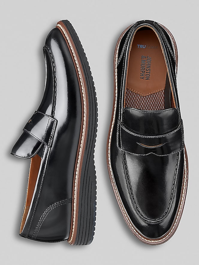 Johnston &Amp; Murphy Upton Leather Penny Loafers