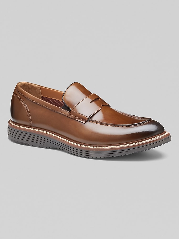 Johnston & Murphy Mens Brown Leather Penny Loafers Size 12 Men main image 4