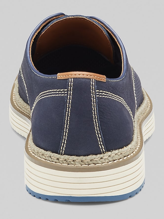 Johnston &Amp; Murphy Upton Nubuck Leather Perforated Plain Toe Oxfords