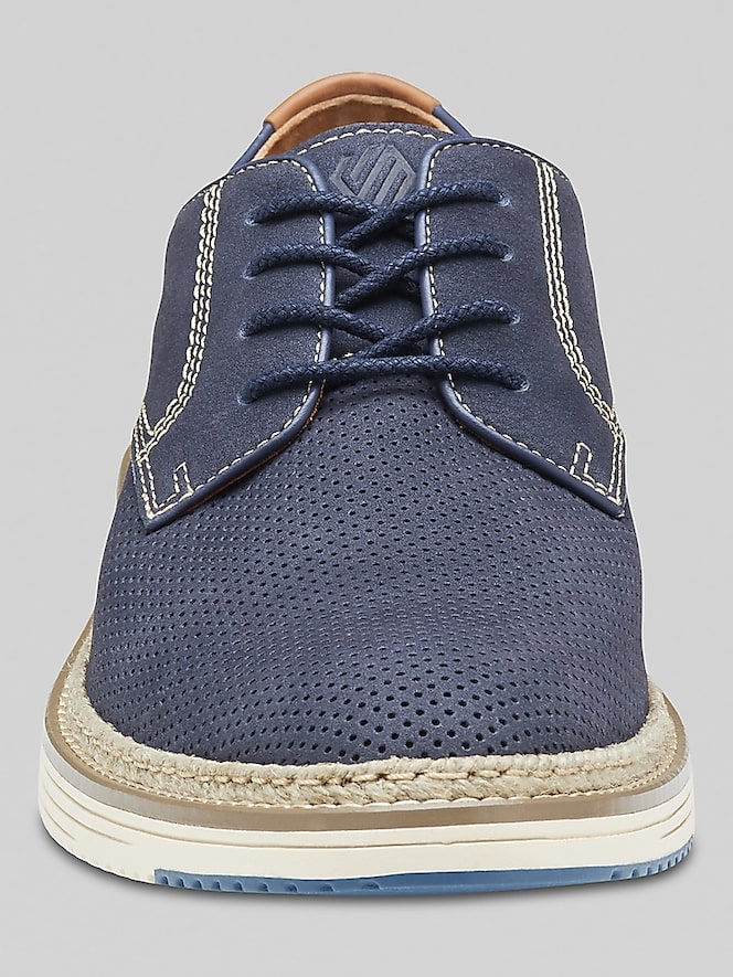 Johnston &Amp; Murphy Upton Nubuck Leather Perforated Plain Toe Oxfords