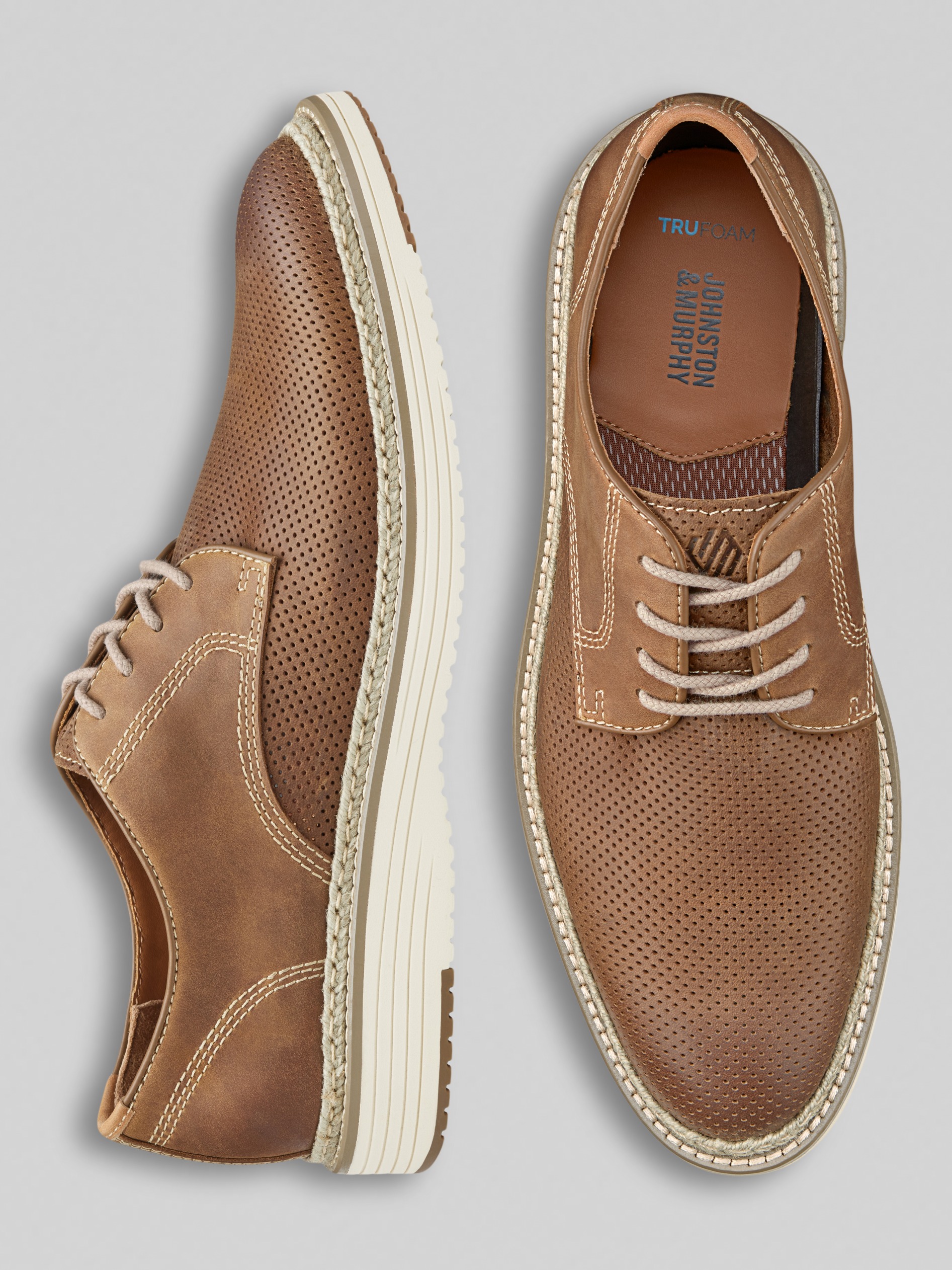 Murphy Upton Nubuck Leather Plain Toe Oxfords