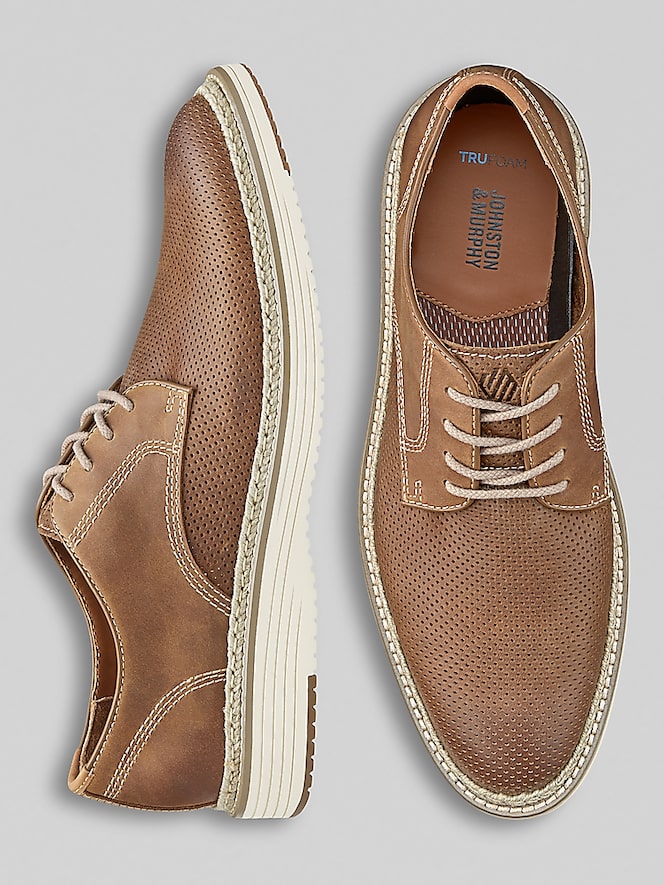 Johnston &Amp; Murphy Murphy Upton Nubuck Leather Plain Toe Oxfords