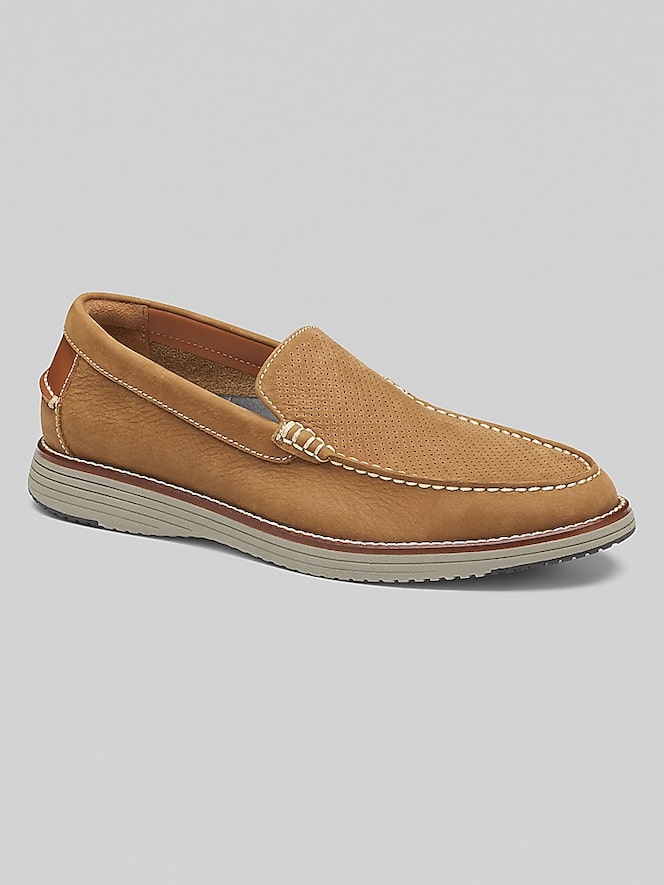 Johnston &Amp; Murphy Upton Venetian Nubuck Leather Slip-On Loafers
