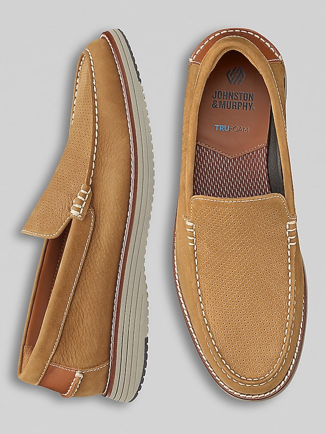 Johnston &Amp; Murphy Upton Venetian Nubuck Leather Slip-On Loafers