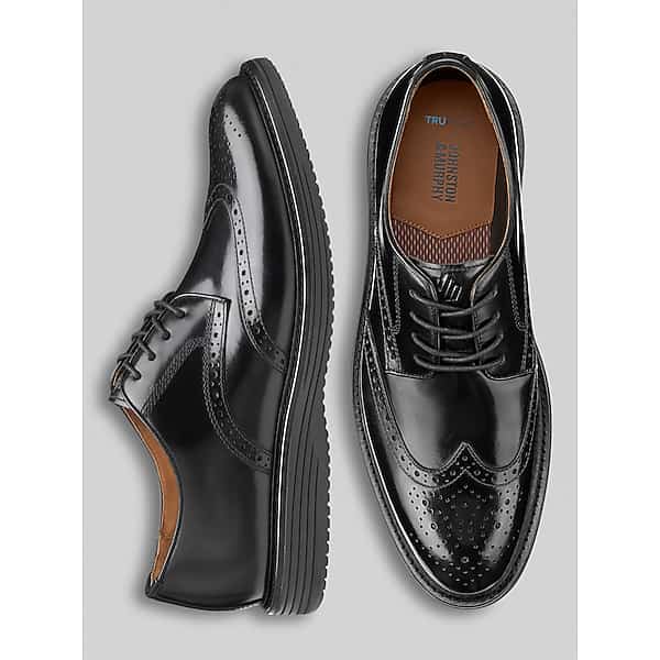 Johnston & Murphy Men's Johnston & Amp; Murphy Murphy Upton Nubuck Leather Wingtip Oxfords Black - Size: 9.5 D-Width TMW42ZR95402