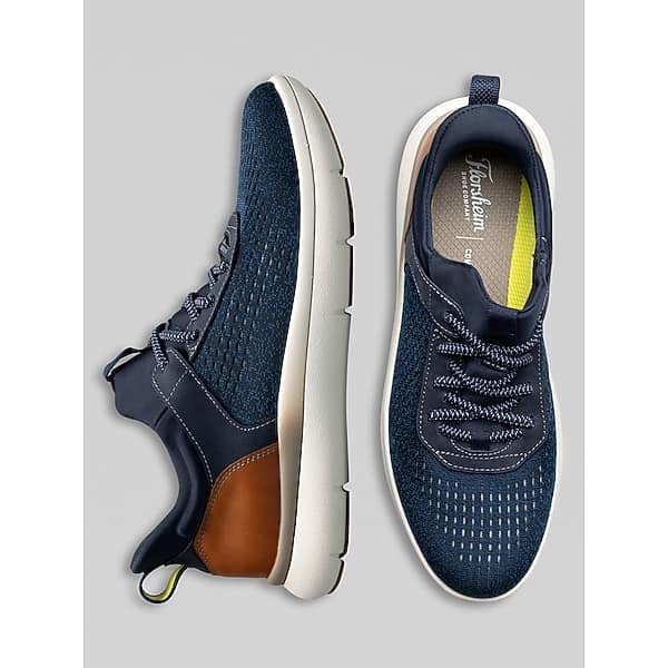 Florsheim Men's Fleet Knit Elastic Lace Sneakers Navy - Size: 14 D-Width TMW42ZU40401