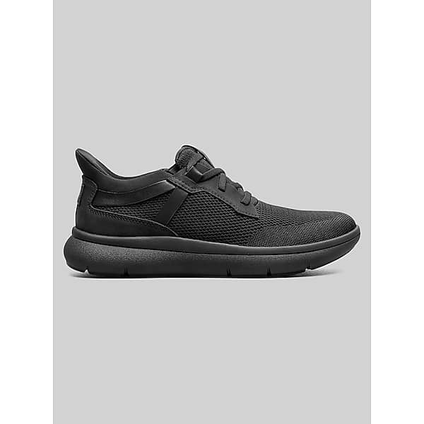 Florsheim Men's Fleet Knit Elastic Lace Sneaker Black - Size: 12 WIDE