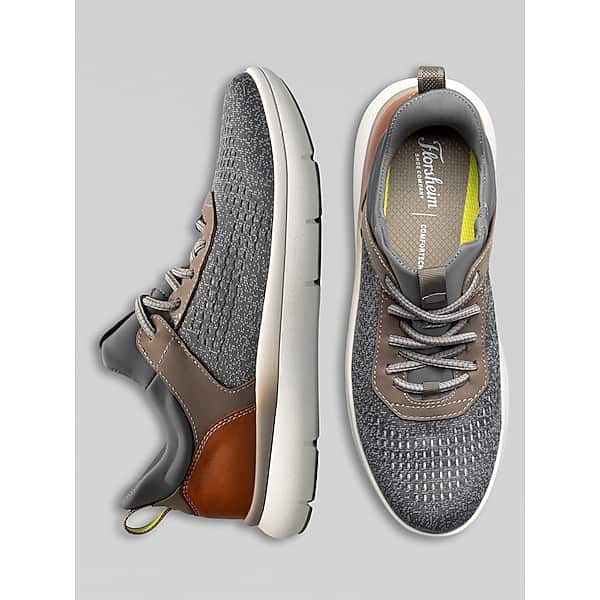 Florsheim Men's Fleet Knit Elastic Lace Sneakers Gray - Size: 7.5 WIDE TMW42ZU75W04
