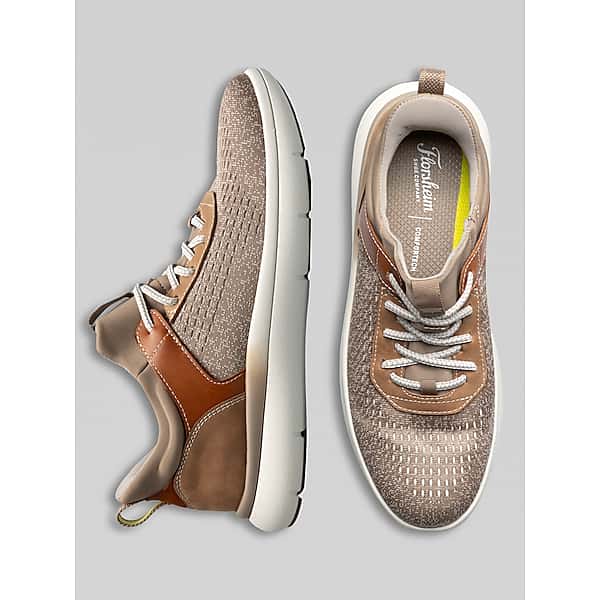 Florsheim Men's Fleet Knit Elastic Lace Sneakers Taupe - Size: 13 D-Width TMW42ZU30407
