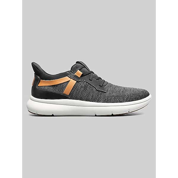 Florsheim Men's Fleet Knit Elastic Lace Sneaker Black Multi - Size: 11 WIDE
