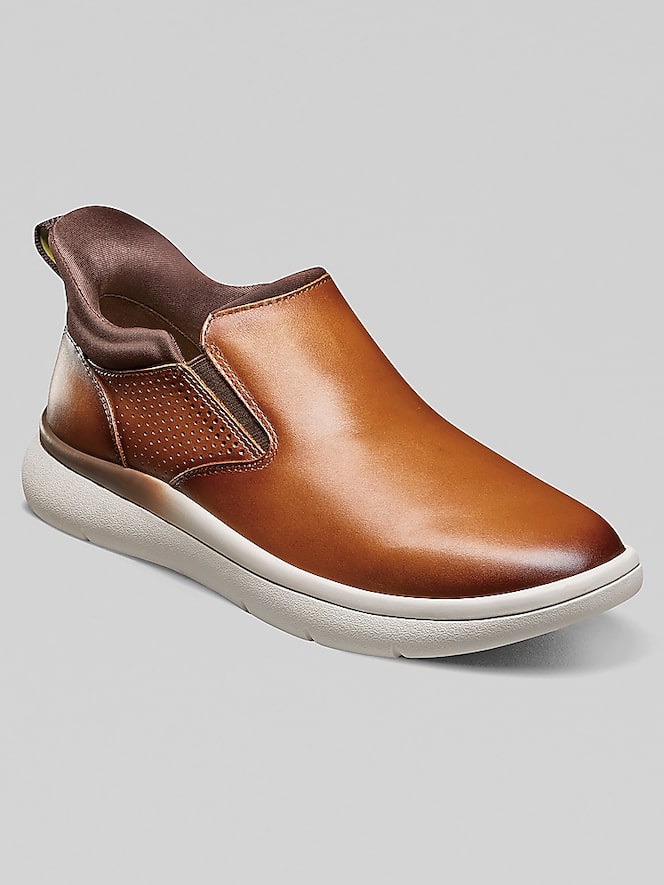 Florsheim Fleet Plain Toe Slip-On Sneakers, Tan - Image 2 of 7