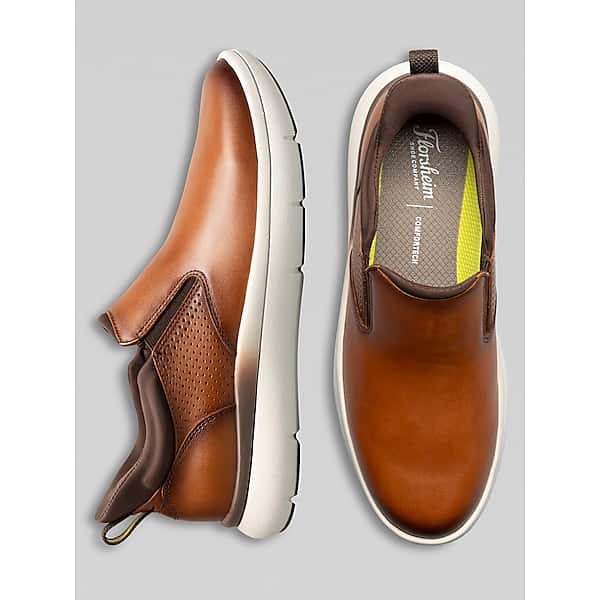 Florsheim Men's Fleet Plain Toe Slip-On Sneakers Tan - Size: 10 WIDE TMW42ZV10W05