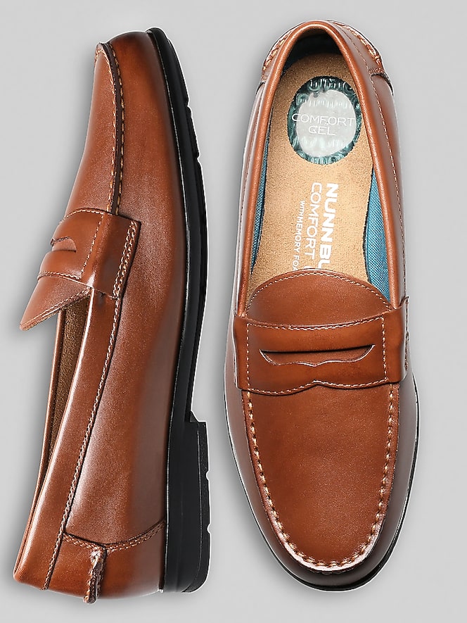 Nunn Bush Drexel Moc Toe Penny Loafers, Cognac - Image 4 of 6