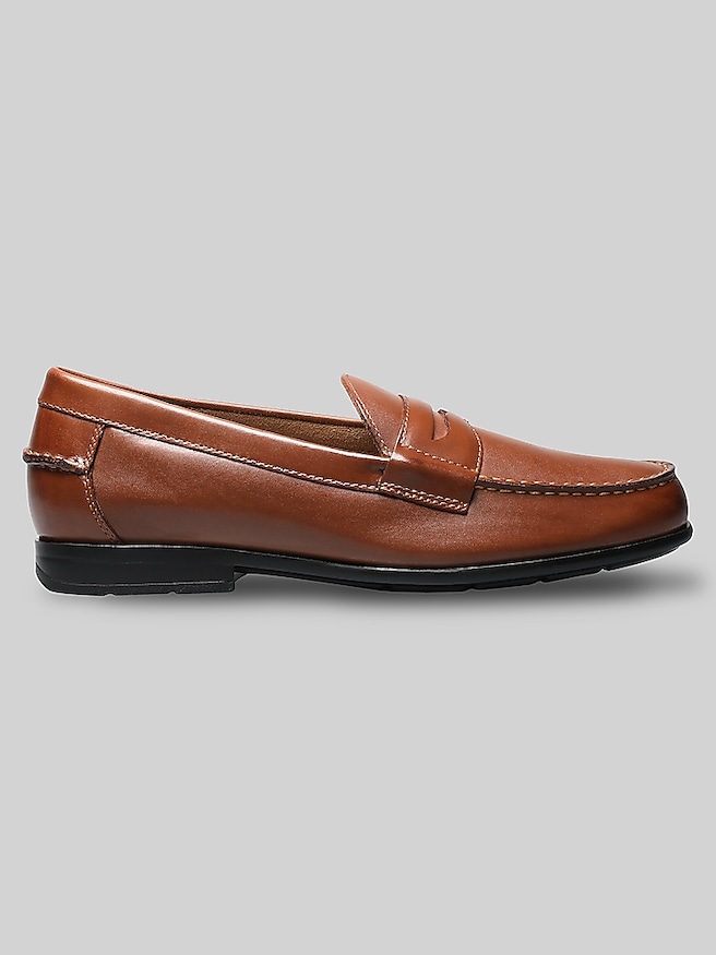 Nunn Bush Men's Drexel Moc Toe Penny Loafers , Cognac / Tan