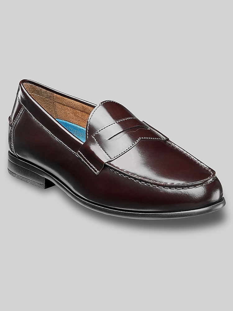 Nunn Bush Drexel Moc Toe Penny Loafers, Burgundy | Loafers | Men's