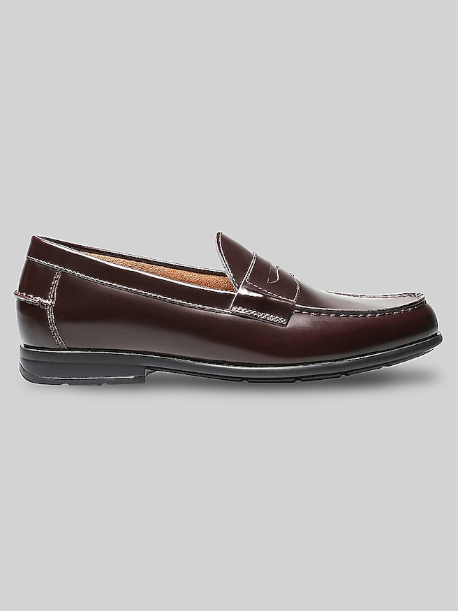 Nunn Bush Men's Drexel Moc Toe Penny Loafers , Burgundy