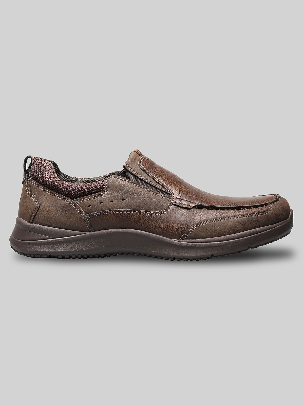 Nunn Bush Conway Moc Toe Slip-On Loafers, Dark Brown | Casual