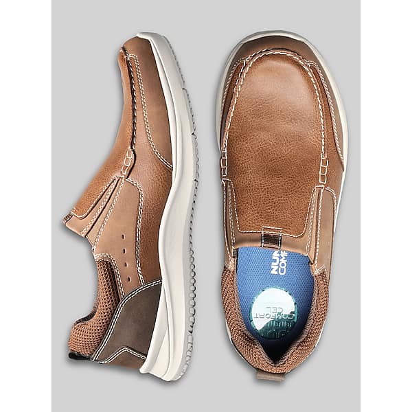 Nunn Bush Men's Conway Moc Toe Slip-On Loafers Tan - Size: 9.5 D-Width TMW430E95405