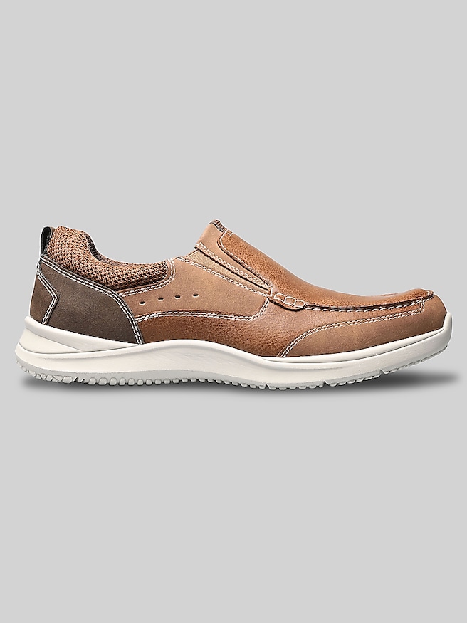Nunn Bush Men's Conway Moc Toe Slip-On Loafers , Tan