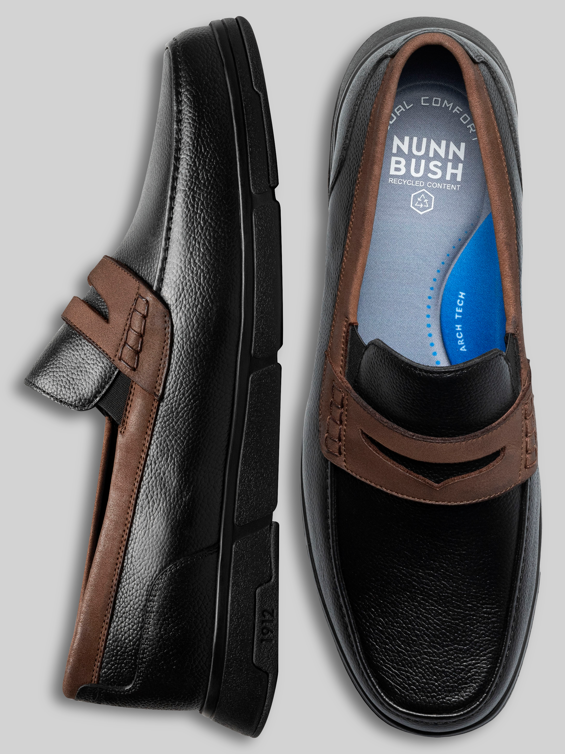 Luca Leather Moc Toe Penny Loafers