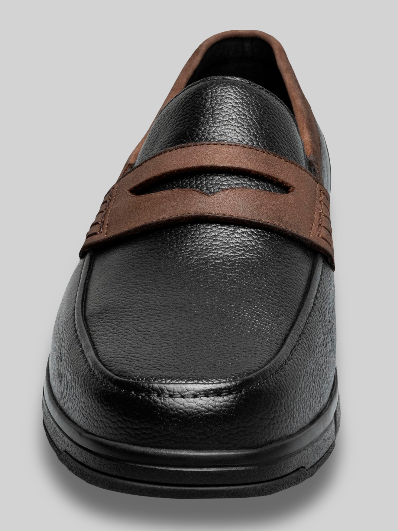 Luca Leather Moc Toe Penny Loafers