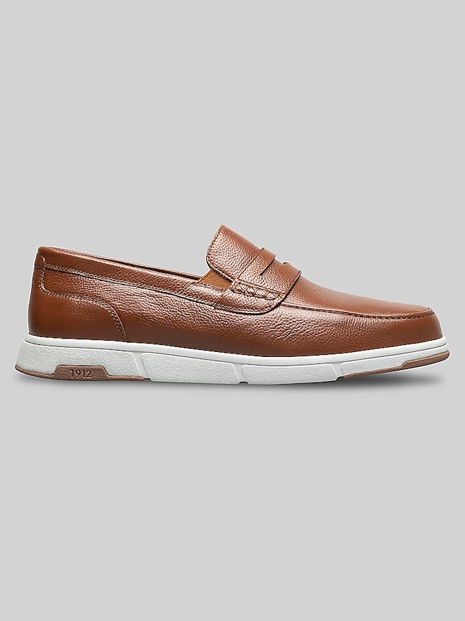 Nunn Bush Men's Luca Leather Moc Toe Penny Loafers , Cognac / Tan