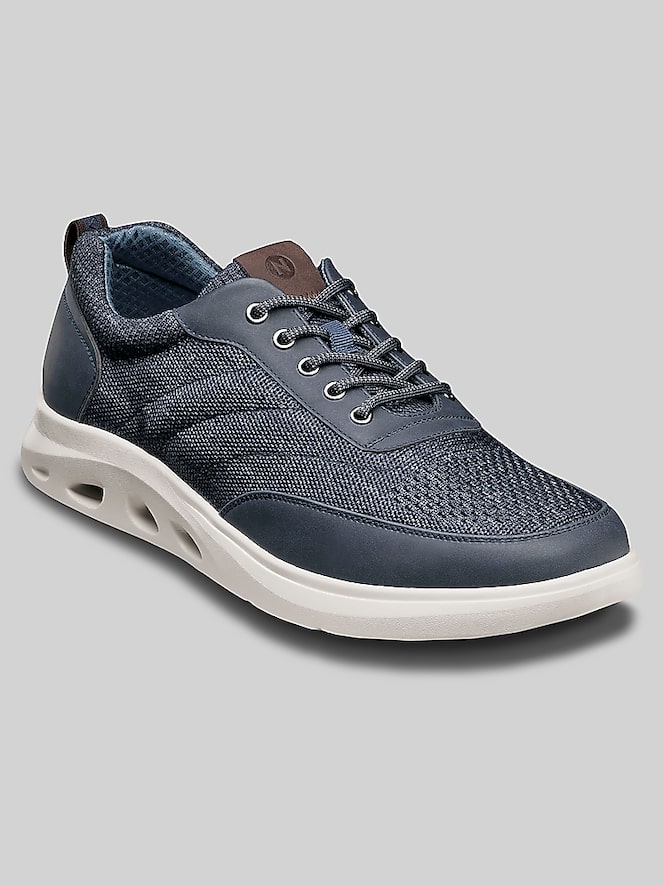 Nunn Bush Ponte Knit Moc Toe U-Balance Lace-Up Sneakers