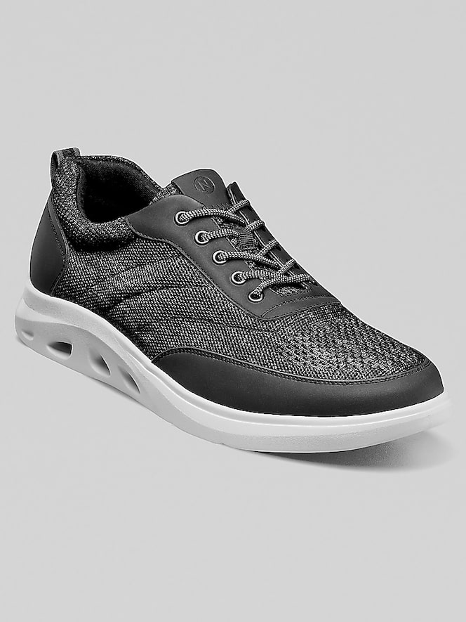 Nunn Bush Ponte Knit Moc Toe U-Balance Lace-Up Sneakers